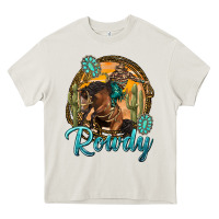 Cream western rowdy Heavy Core Tee - NancyCooperArtShop
