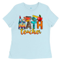 Baby Blue math teacher Ladies Tee - NancyCooperArtShop