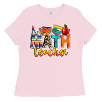 Bubblegum Pink math teacher Ladies Tee - NancyCooperArtShop