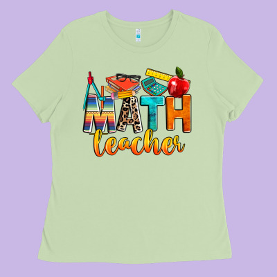 Math Teacher Ladies Tee Designed By Nancycooperartshop