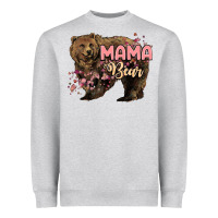 Heather Grey Mama bear mother's day Heavyweight Sweatshirt - HowdyJamesFarm