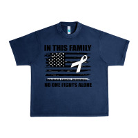 Navy No One Fights Alone Pancreatic Cancer Awareness Urban Heavy Tee - Bettercallsaul