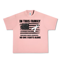 Salmon No One Fights Alone Pancreatic Cancer Awareness Urban Heavy Tee - Bettercallsaul
