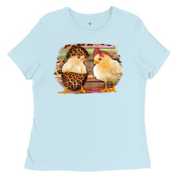 Baby Blue Western Leopard and Serape Chicks Ladies Tee - Jasminsmagicworld