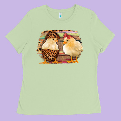 Western Leopard And Serape Chicks Ladies Tee Designed By Jasminsmagicworld