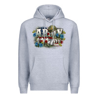 Heather Grey Army mom Mother's Day Premium Hoodie - FaDigitalArtStudio