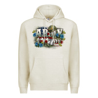 Oatmeal Heather Army mom Mother's Day Premium Hoodie - FaDigitalArtStudio