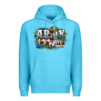 Ocean Blue Army mom Mother's Day Premium Hoodie - FaDigitalArtStudio