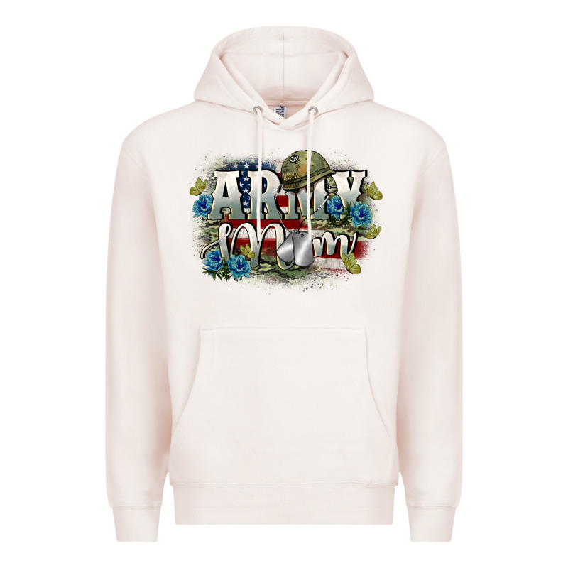Army Mom Mother's Day Premium Hoodie by FaDigitalArtStudio | Teevron