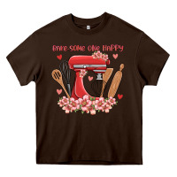 Chocolate Brown bake same one happy Heavy Core Tee - MaliasSmallBusiness