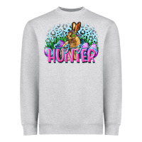 Heather Grey Egg hunter Easter Day Heavyweight Sweatshirt - CowGirlArtShop