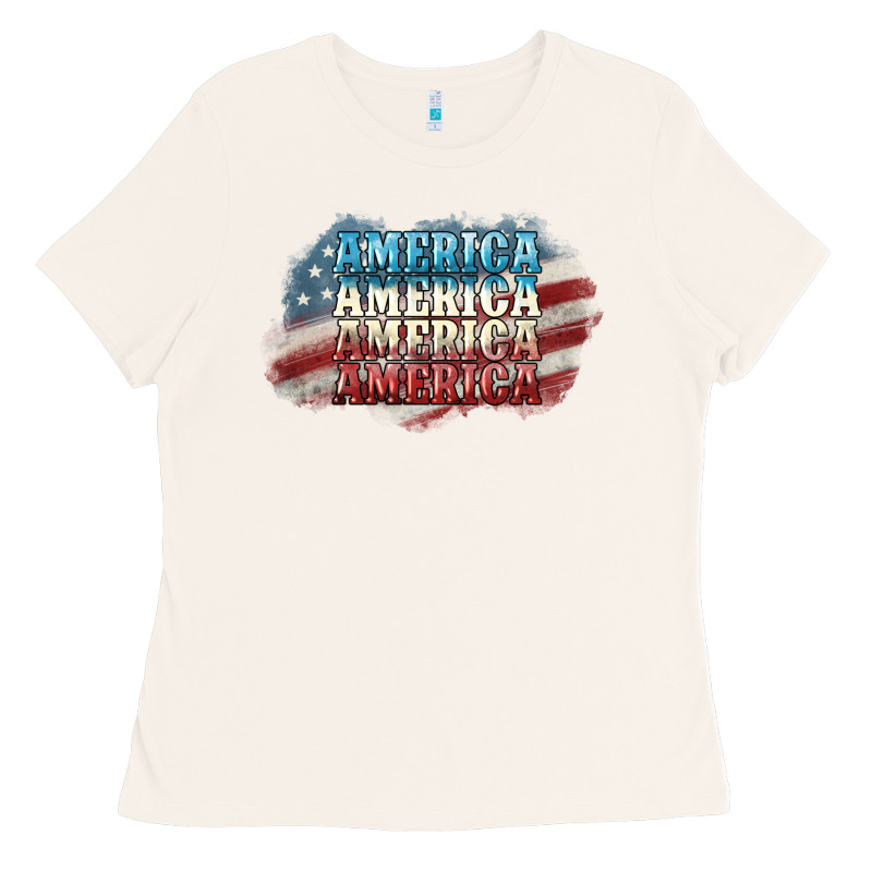 America America Ladies Tee by NancyCooperArtShop | Teevron