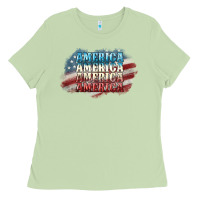 Matcha America america Ladies Tee - NancyCooperArtShop