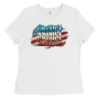 White America america Ladies Tee - NancyCooperArtShop