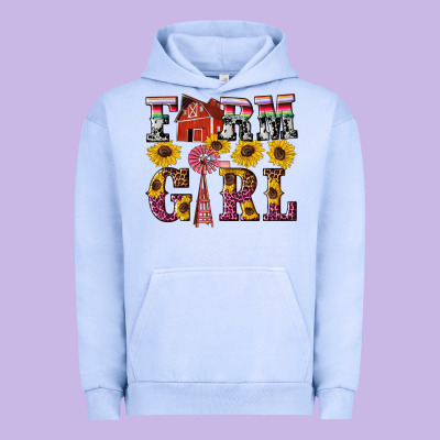 Western Farm Girl Urban Hoodie Designed By Artiststas