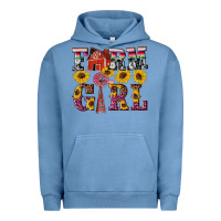 Pigment Pebble Blue western farm girl Urban Hoodie - Artiststas