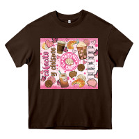 Chocolate Brown cafecito y chisme Heavy Core Tee - JahusDesignShop