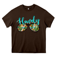 Chocolate Brown western howdy police sunglasses Heavy Core Tee - NancyCooperArtShop