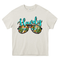 Cream western howdy police sunglasses Heavy Core Tee - NancyCooperArtShop