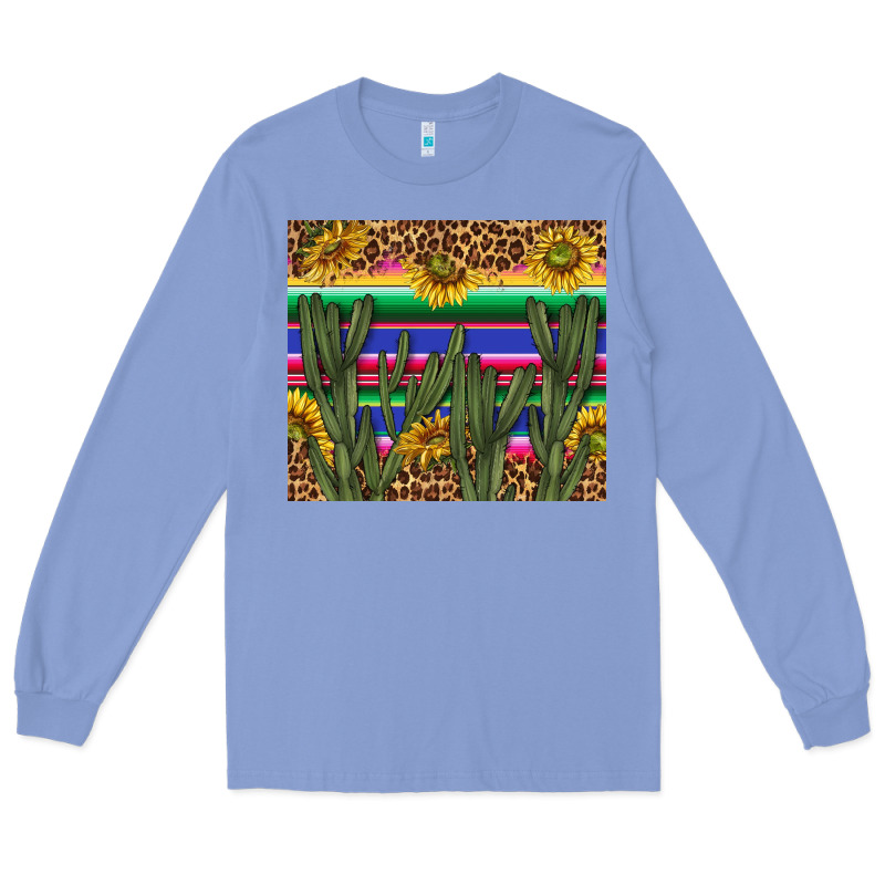 Western Desert With Leopard And Sunflowers Tumbler Tbs Long Sleeve Tee by TumblerDesignByShophia | Teevron