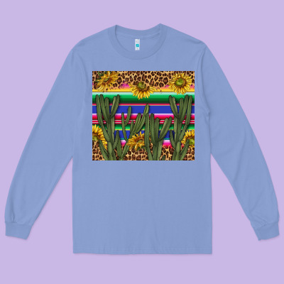 Western Desert With Leopard And Sunflowers Tumbler Tbs Long Sleeve Tee Designed By Tumblerdesignbyshophia