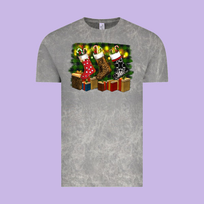 Christmas Santa Socks Vintage Tee Designed By Ranaportraitstore