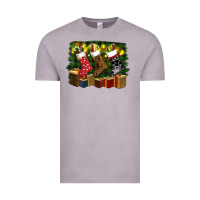 Vintage Zinc Christmas Santa Socks Vintage Tee - RanaPortraitStore