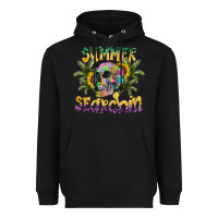 Black Summer Searchin Heavyweight Hoodie - CowhideDigitalArt