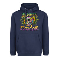 Navy Summer Searchin Heavyweight Hoodie - CowhideDigitalArt