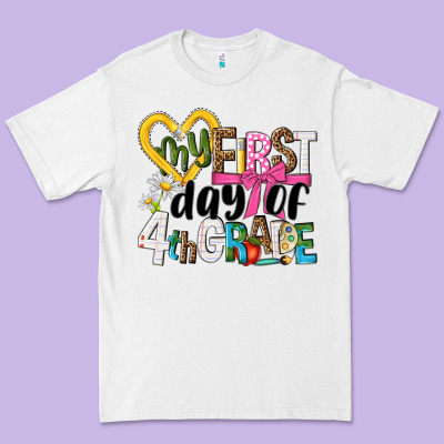 My First Day Of 4th Grade Premium Tee Designed By Nancycooperartshop