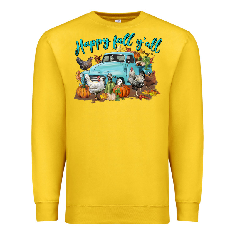 Happy Fall Y'all Premium Sweatshirt by LillyAllenDesigns | Teevron