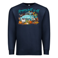 Navy Happy Fall Y'all Premium Sweatshirt - LillyAllenDesigns