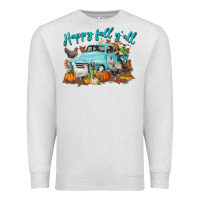 Oatmeal Heather Happy Fall Y'all Premium Sweatshirt - LillyAllenDesigns