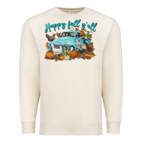 Sandshell Happy Fall Y'all Premium Sweatshirt - LillyAllenDesigns