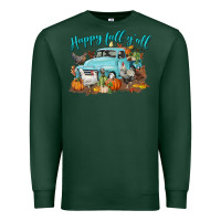 Sports Green Happy Fall Y'all Premium Sweatshirt - LillyAllenDesigns