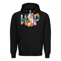 Black Hop Bunny Easter Zipper Hoodie - BundleAndBundleShop