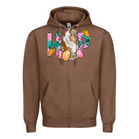 Chestnut Hop Bunny Easter Zipper Hoodie - BundleAndBundleShop