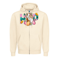 Sandshell Hop Bunny Easter Zipper Hoodie - BundleAndBundleShop
