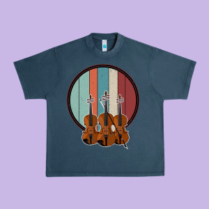 Violin Vintage Urban Heavy Tee Designed By Bettercallsaul
