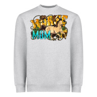 Heather Grey Horse mom rope mother's day Heavyweight Sweatshirt - HowdyJamesFarm