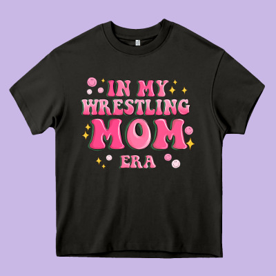 In My Wrestling Mom Era Heavy Core Tee Designed By Maliassmallbusiness