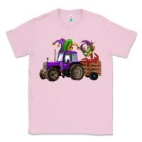 Bubblegum Pink mardi gras mask crawfish farm tractor Classic Tee - RanaPortraitStore