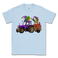Dusty Blue mardi gras mask crawfish farm tractor Classic Tee - RanaPortraitStore