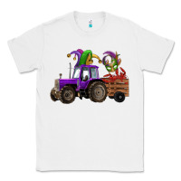 White mardi gras mask crawfish farm tractor Classic Tee - RanaPortraitStore
