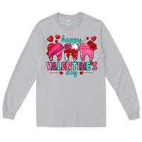Moon Dust Happy Valentine's Day with teeth Valentine's Day Long Sleeve Tee - HowdyJamesFarm