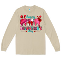 Mushroom Happy Valentine's Day with teeth Valentine's Day Long Sleeve Tee - HowdyJamesFarm