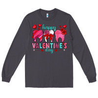 Smoke Happy Valentine's Day with teeth Valentine's Day Long Sleeve Tee - HowdyJamesFarm