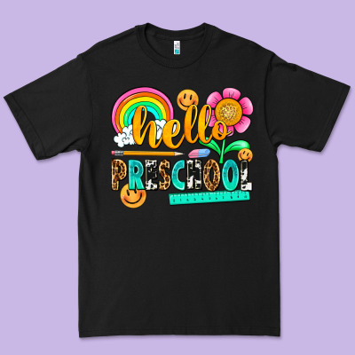 Hello Preschool Premium Tee Designed By Nancycooperartshop