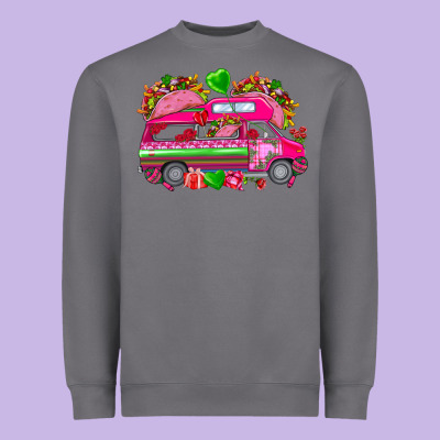 Valentine's Day Tacos Truck Mexico Heavyweight Sweatshirt Designed By Howdyjamesfarm