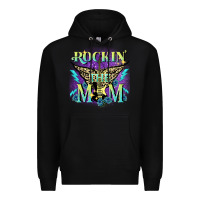 Black Rockin' the mom Mother's Day Premium Hoodie - FaDigitalArtStudio